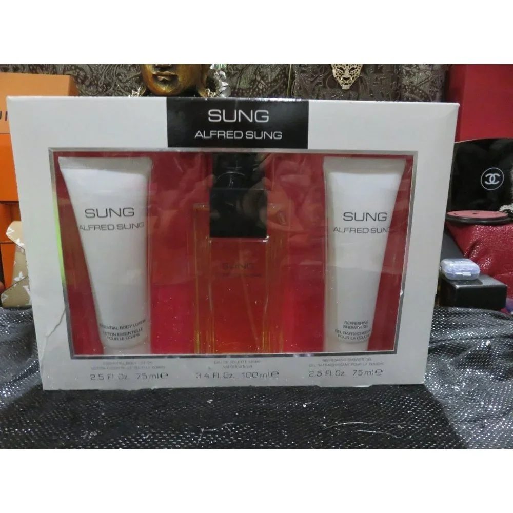 SUNG BY ALFRED SUNG FLORAL SET EDT JASMINE LILY ORCHID CARNATION AMBER ROSE